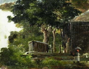 Paisaje con casa en el bosque en Santo Tomás Antillas Camille Pissarro Pinturas al óleo